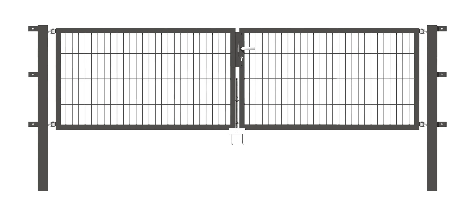 Doppeltor-Set Flexo inkl. Pfosten 3 x 1,2 m anthrazit