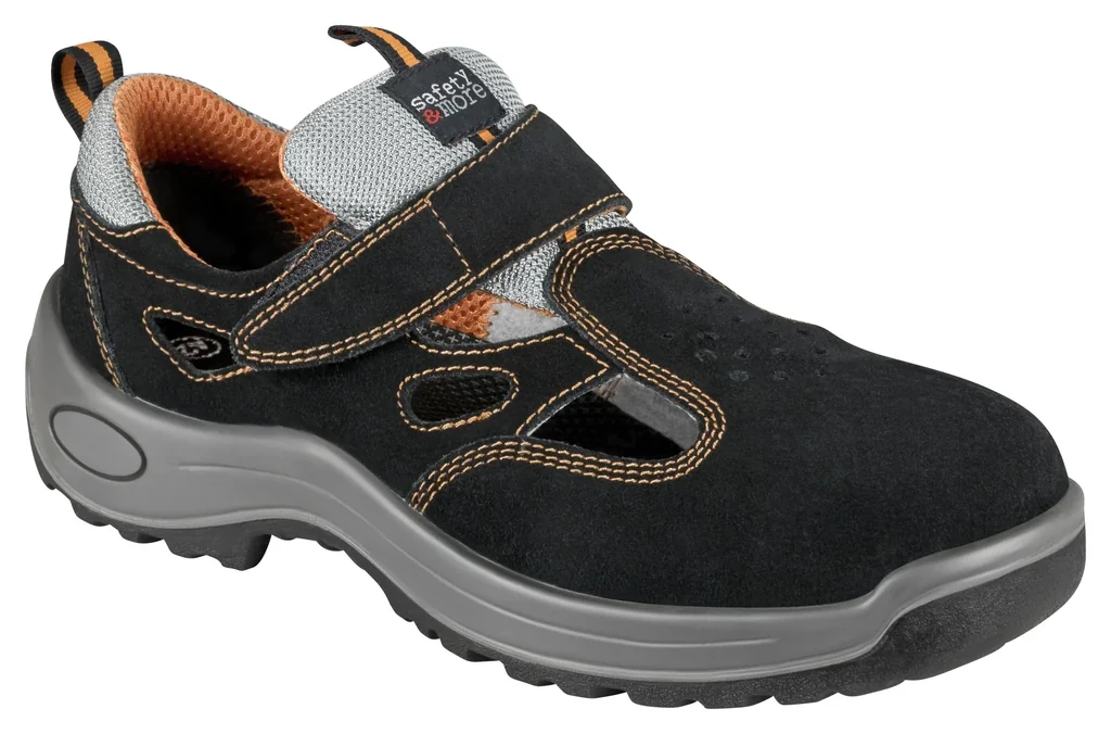 Sicherheits-Sandale S1 safety&more schwarz-grau, Gr. 40