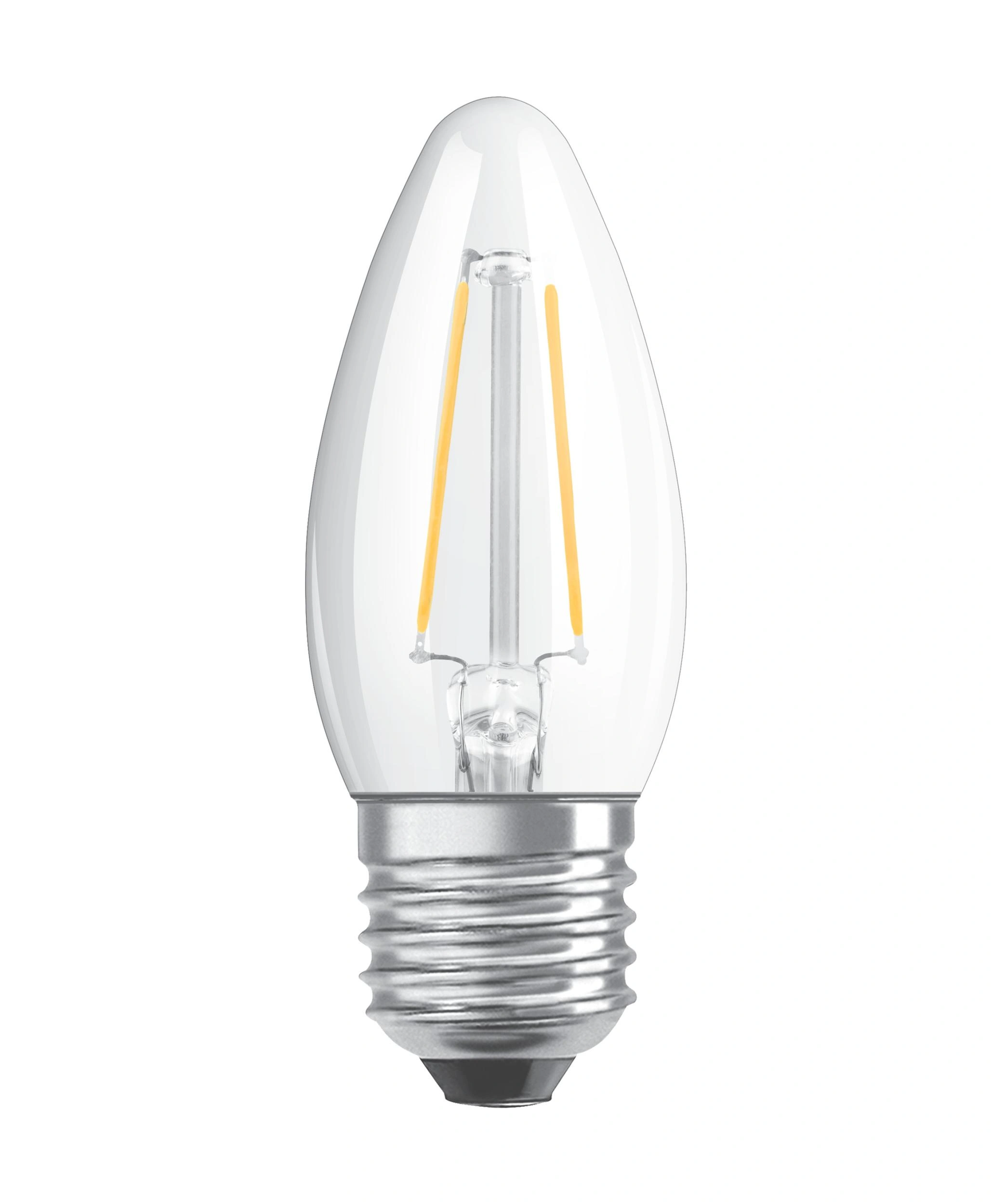 LED STAR FILAMENT Kerze mit 4 Watt, E27, warmweiß, klar