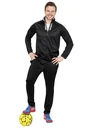 Trainingsanzug, 2-teilig, schwarz/grau, Gr. M