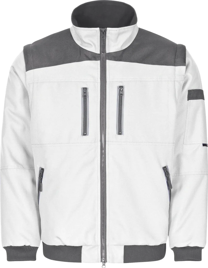 Funktionsblouson, weiss-grau, Gr. L