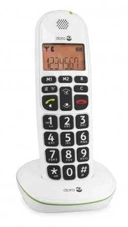 Analoges DECT-Telefon PhoneEasy 100w schwarz mit Telefonbuch bis zu 20 Einträgen