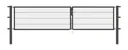 Doppeltor Flexo mit Zubehör, anthrazit, Breite 350 cm, Höhe 140 cm, PF: 80x80 cm