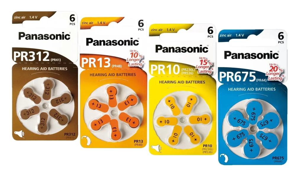 Zink-Luft Hörgerätebatterien ORANGE PR13 - 6 Stück
