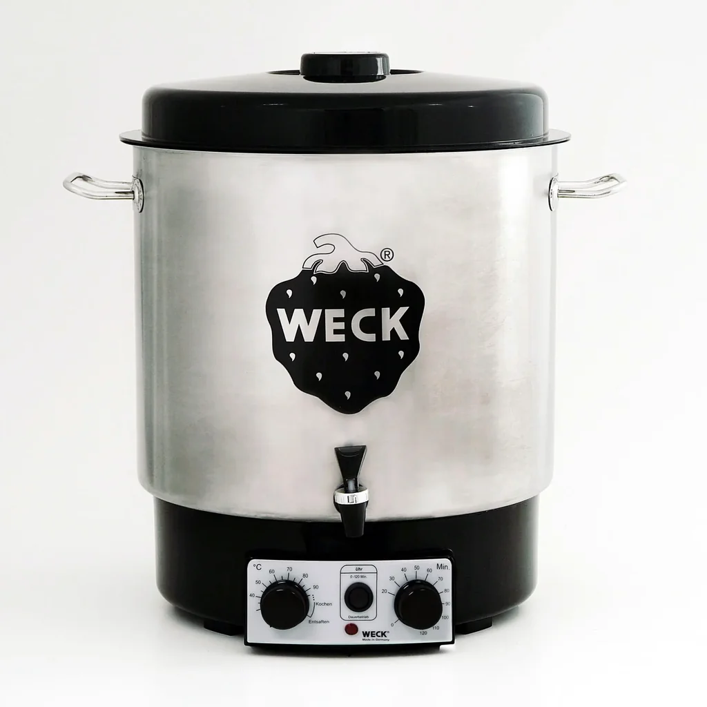 Einkochvollautomat Modell WAT 25 A - Edelstahl mit Zeitschaltuhr und Vollkunststoff-Auslaufhahn
