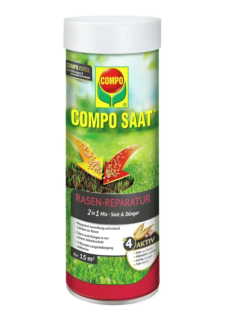 Rasen Reparatur Mix Samen & Dünger 1200 g, für 50 m²
