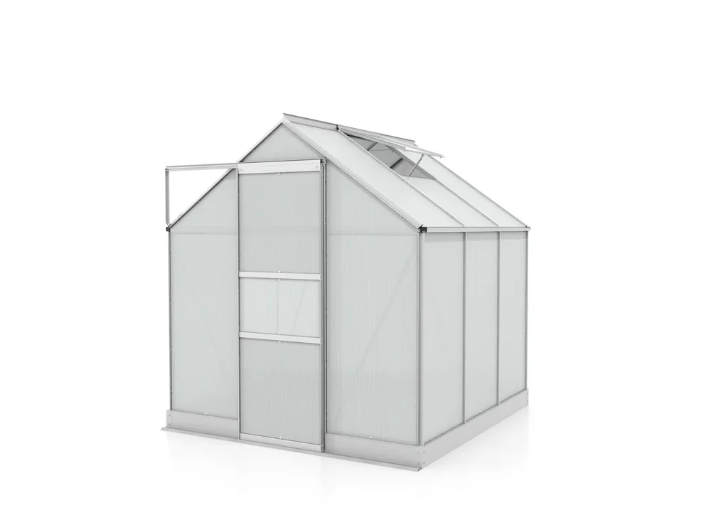 Gewächshaus Apollo 3800 HKP 6 mm, Farbe alu