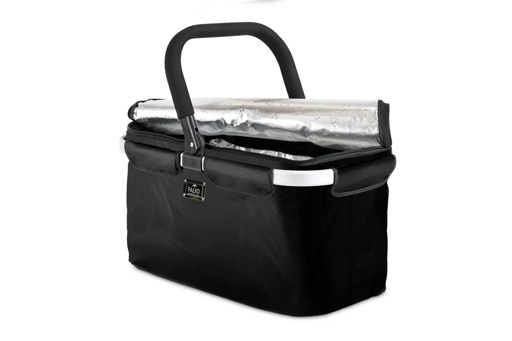 Thermo-Einkaufskorb "Falko", Schwarz, uni, 25 Liter