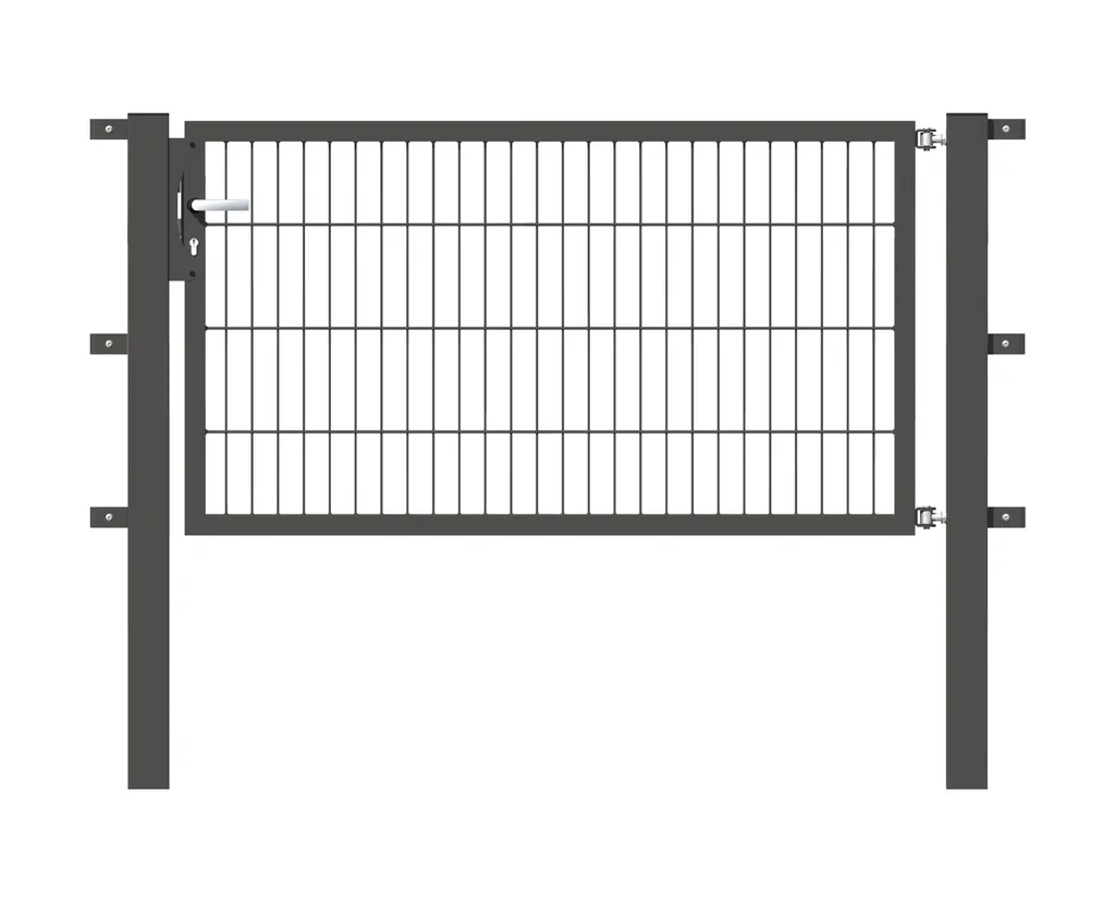 Einzeltor Flexo mit Zubehör, anthrazit/ Breite 150 cm, Höhe 120 cm