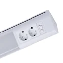LED Unterbauleuchte in weiß mit 2 Steckdosen, 501mm