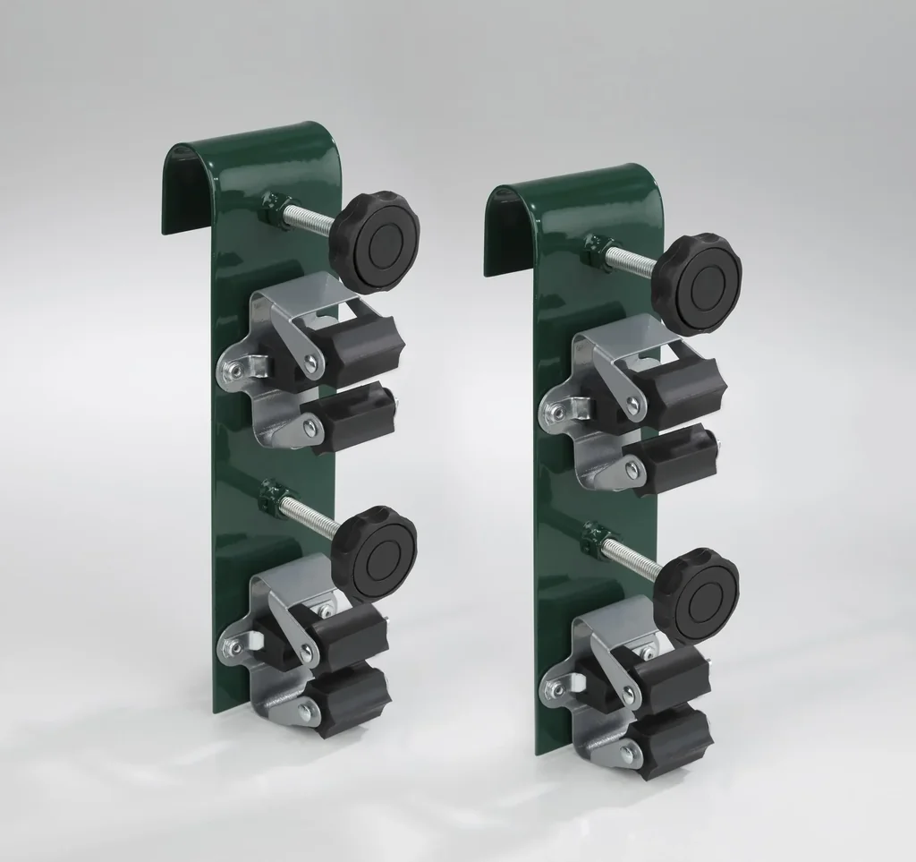 Gartengeräte Schubkarrenhalterung bis max. 50 mm Schubkarrenrandbreite, LxB 190x50 mm, Gewicht 590 g