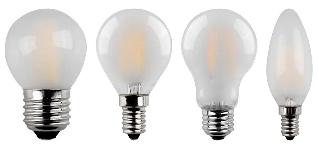 Retro-LED Kerzenlampe mit 2 Watt, E14, warmweiß, matt