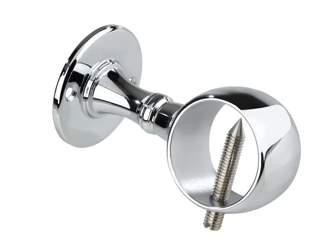 Seilträger, verchromt, mit Schraublöchern inklusive Befestigungsmaterial