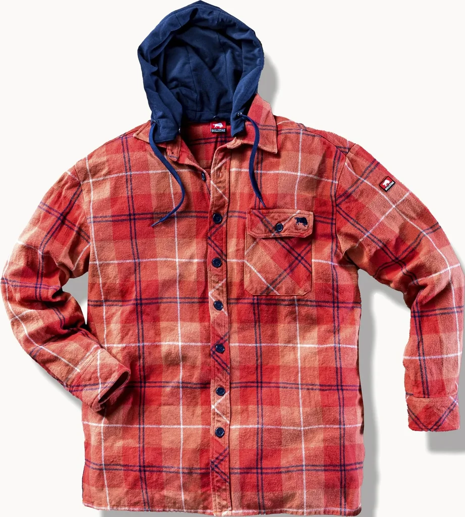 Kapuzenhemd TEXAS, rost-marine, Gr. S