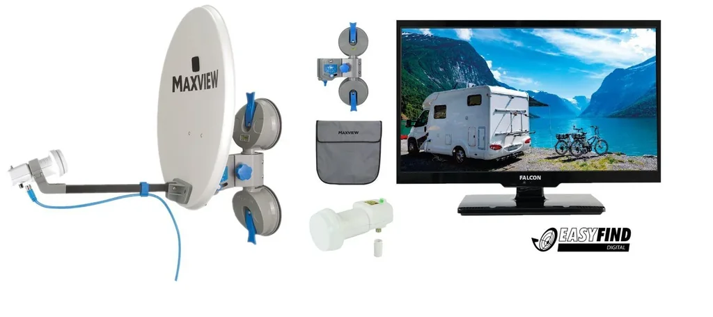 Pro TV Camping Set mit Tragetasche, 19 Zoll LED-TV