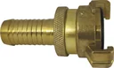 Schnellkupplung aus Messing, mit Kontermutter, Tülle 1 1/4", Nockenweite 40 mm