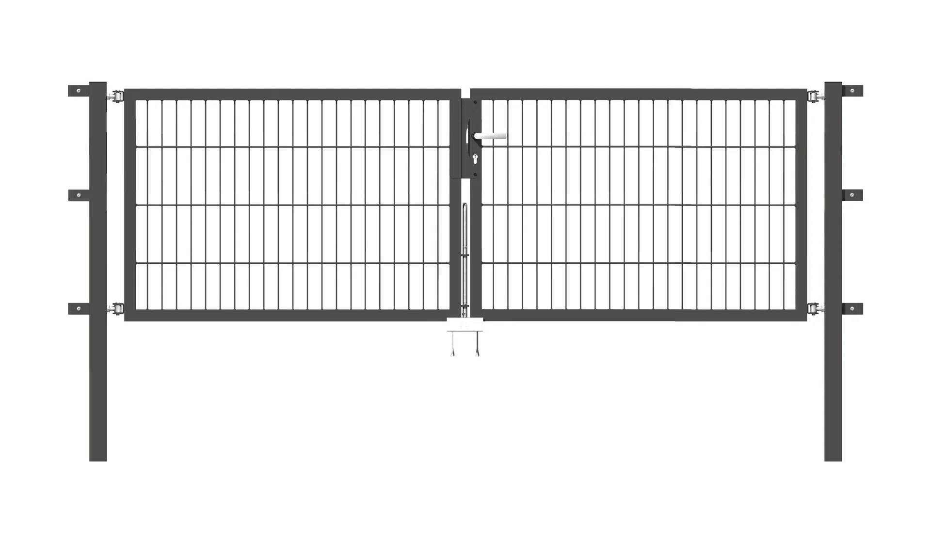 Doppeltor Flexo mit Zubehör, anthrazit, Breite 250 cm, Höhe 140 cm, PF: 60x60 cm