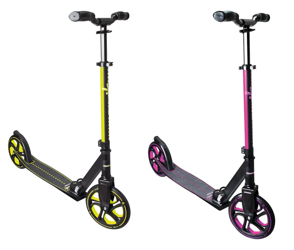 Aluminium Scooter Pro, Tretroller, 215 mm, ABEC 7, für Kinder und Erwachsene, höhenverstellbar, lime