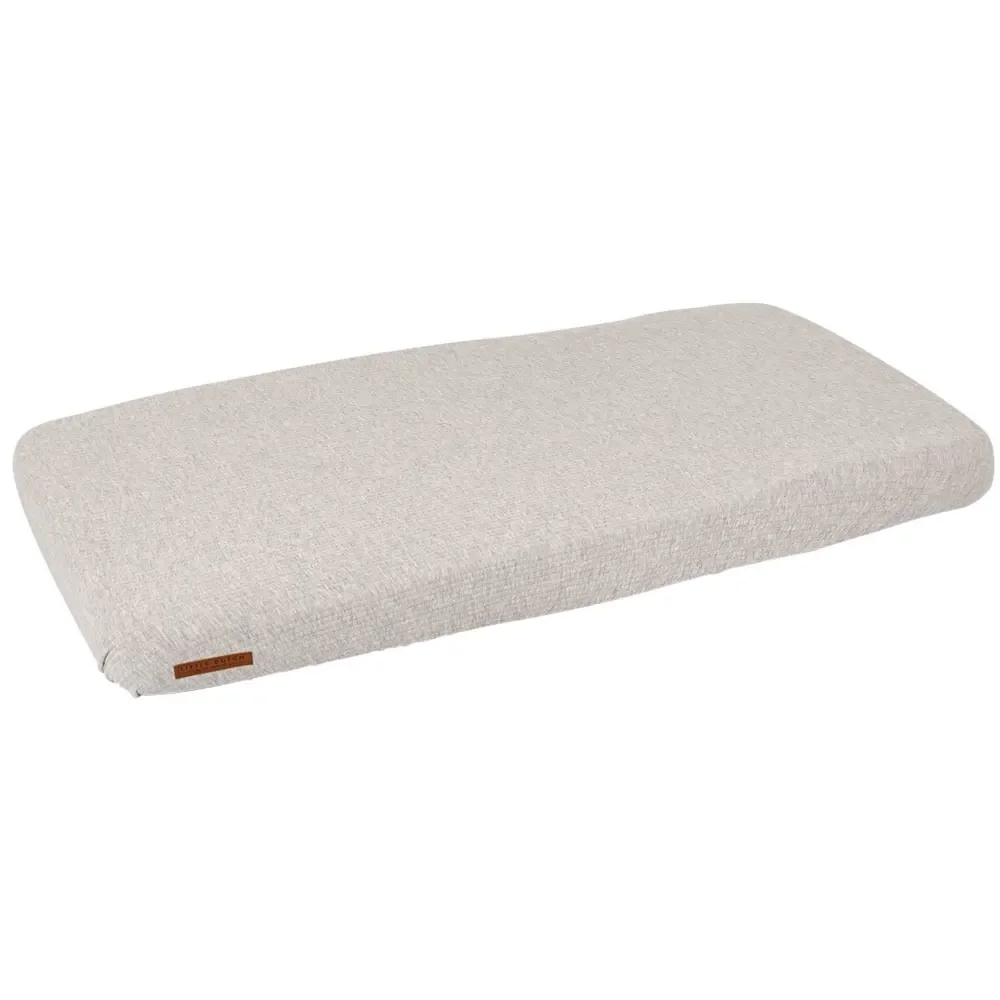 Little Dutch Bettlaken Babybett uni grau "Pure Grey", Größe: 60 x 120 cm