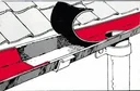 Dach Reparaturband 100 mm, 10 m lang, Kupferfarben, selbstklebend
