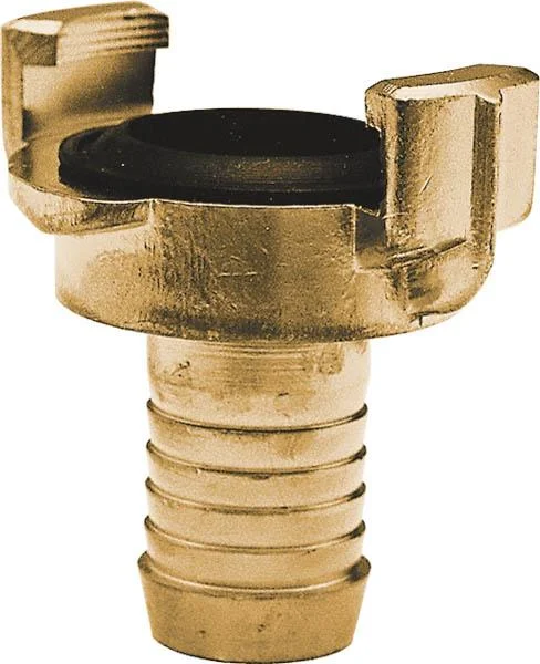 Schnellkupplung aus Messing, Schlauchstück 1/2", Nockenweite 40 mm, 2 Stück