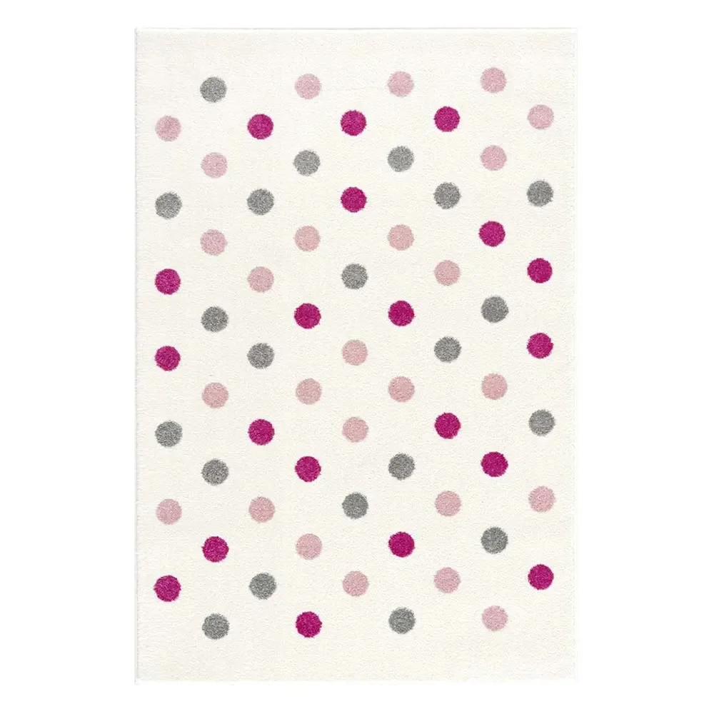 Livone Teppich Konfetti creme rosa grau, Teppichgrösse: 160 x 230 cm