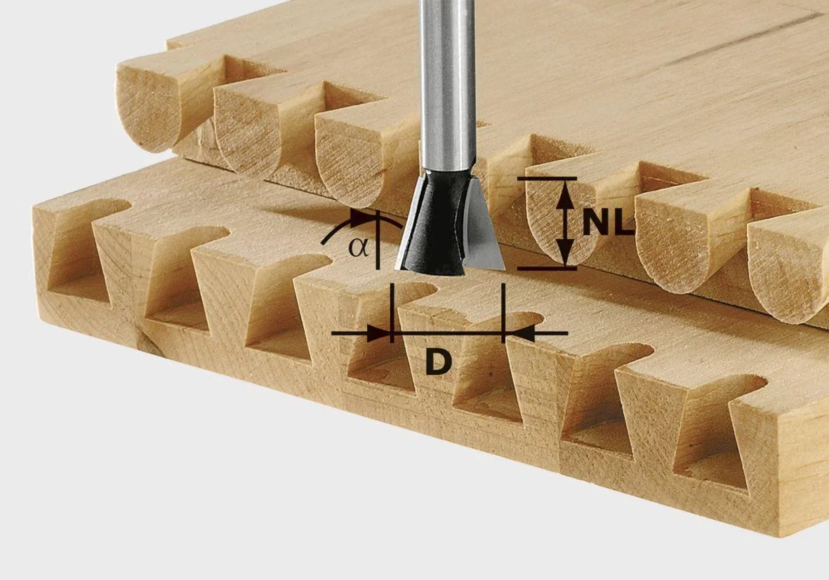 Zinkenfräser HW S8 D13,8 / 13,5 / 15°