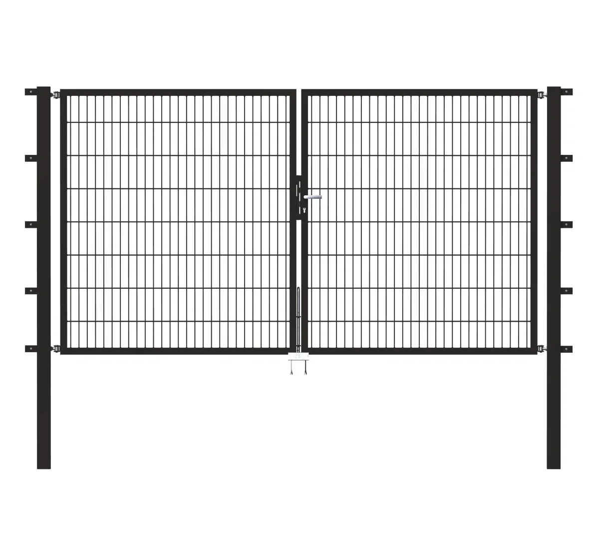 Doppeltor Flexo mit Zubehör, anthrazit, Breite 400 cm, Höhe 160 cm, PF: 8 x 8 cm