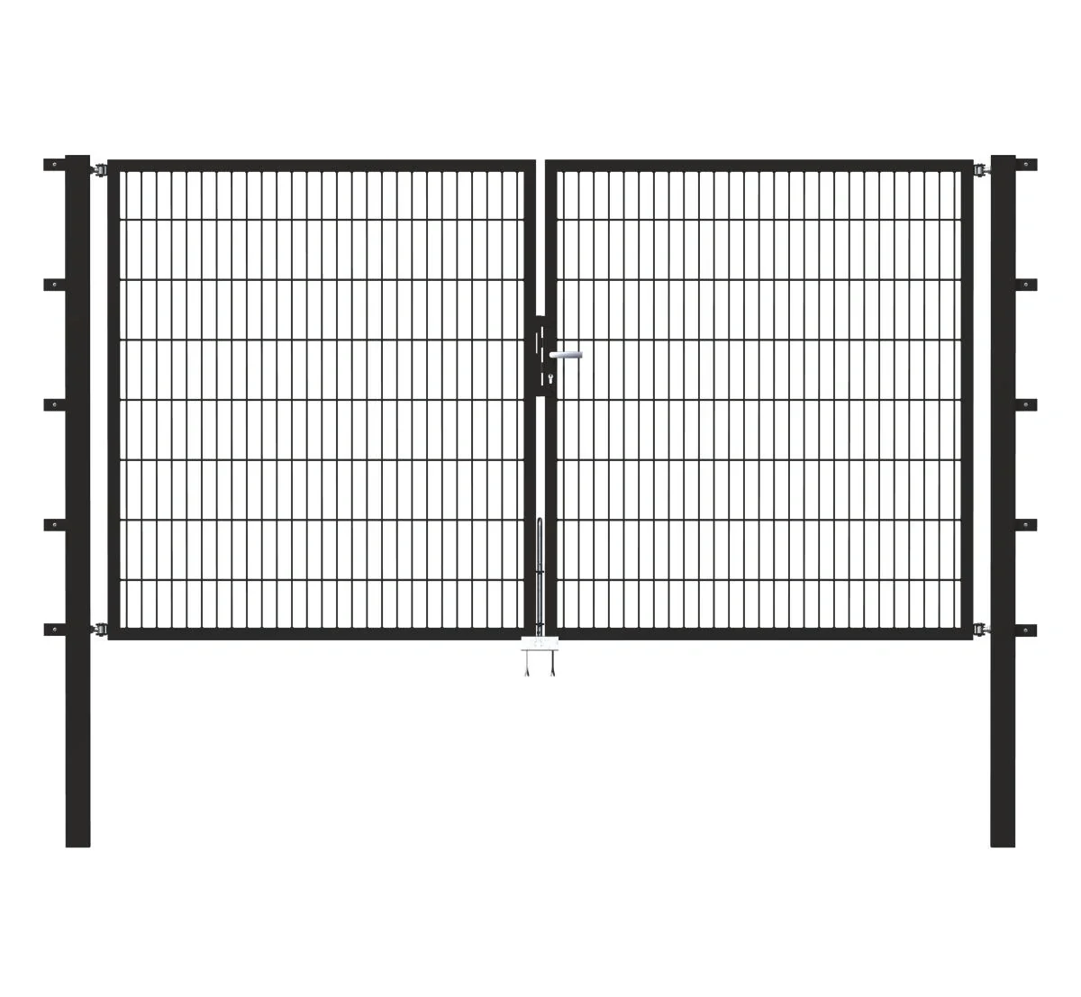 Doppeltor Flexo mit Zubehör, anthrazit, Breite 400 cm, Höhe 80 cm, PF: 8 x 8 cm