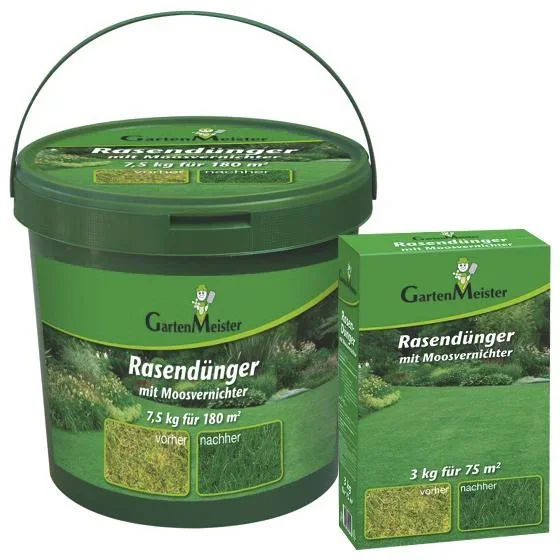 Rasendünger mit Moosvernichter, 3 kg für ca. 75 m²