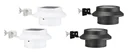 LED Solar Dachrinnenleuchten, 2er Set, schwarz