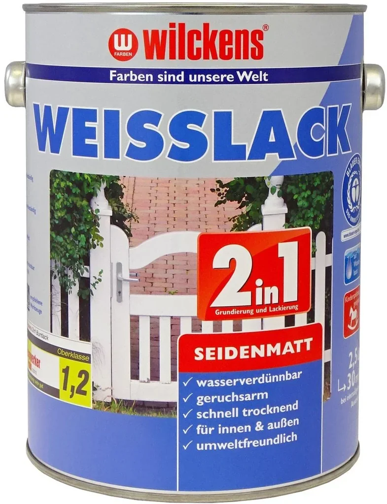 Weisslack 2in1 seidenmatt, 2500 ml