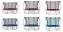 Springsafe Trampolin Colours 366 cm mit Sicherheitsnetz, Outdoor-Trampolin, Durchmesser 366 cm, rund, blau