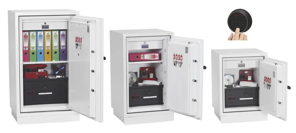 Datenschutztresor Data Combi Außenmaße 900 x 520 x 520 mm, mit Fingerabdruckschloss