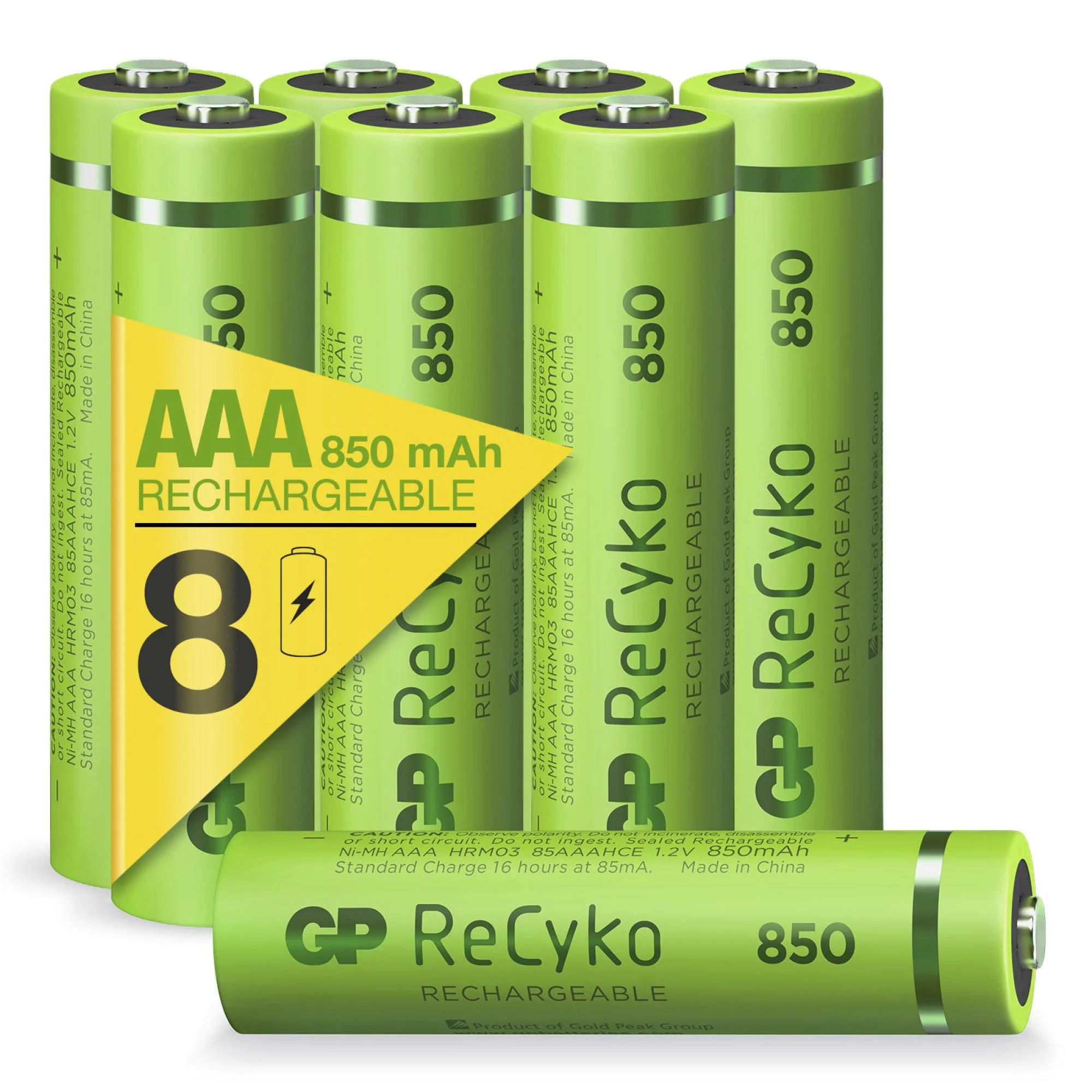 ReCyko Micro (AAA) NiMH Akkus mit 850 mAh, 1,2V - 8 Stück