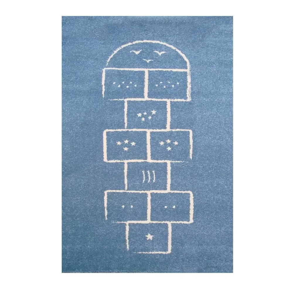 Art for Kids Kinderteppich Hüpfkästchen blau, Größe: 100 x 150 cm