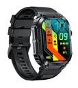Bluetooth Smartwatch mit Herzfrequenz, Blutdruck und Blutsauerstoffmessung, schwarz