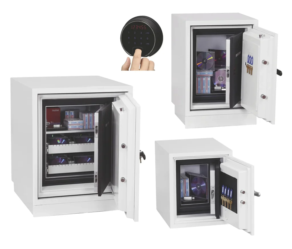 Datenschutztresor Datacare Außenmaße 600 x 470 x 470 mm, mit Fingerabdruckschloss