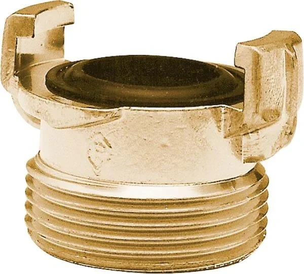 Schnellkupplung aus Messing, Gewindestück mit 1/2" Außengewinde, Nockenweite 40 mm