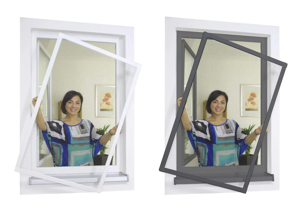 Insektenschutz-Spannrahmenset Premium für Fenster 100 x 120 cm, Farbe weiß