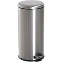 Treteimer mit Inneneimer Pedal-Mülleimer Klappdeckel Abfallsammler Edelstahl Silber 30L