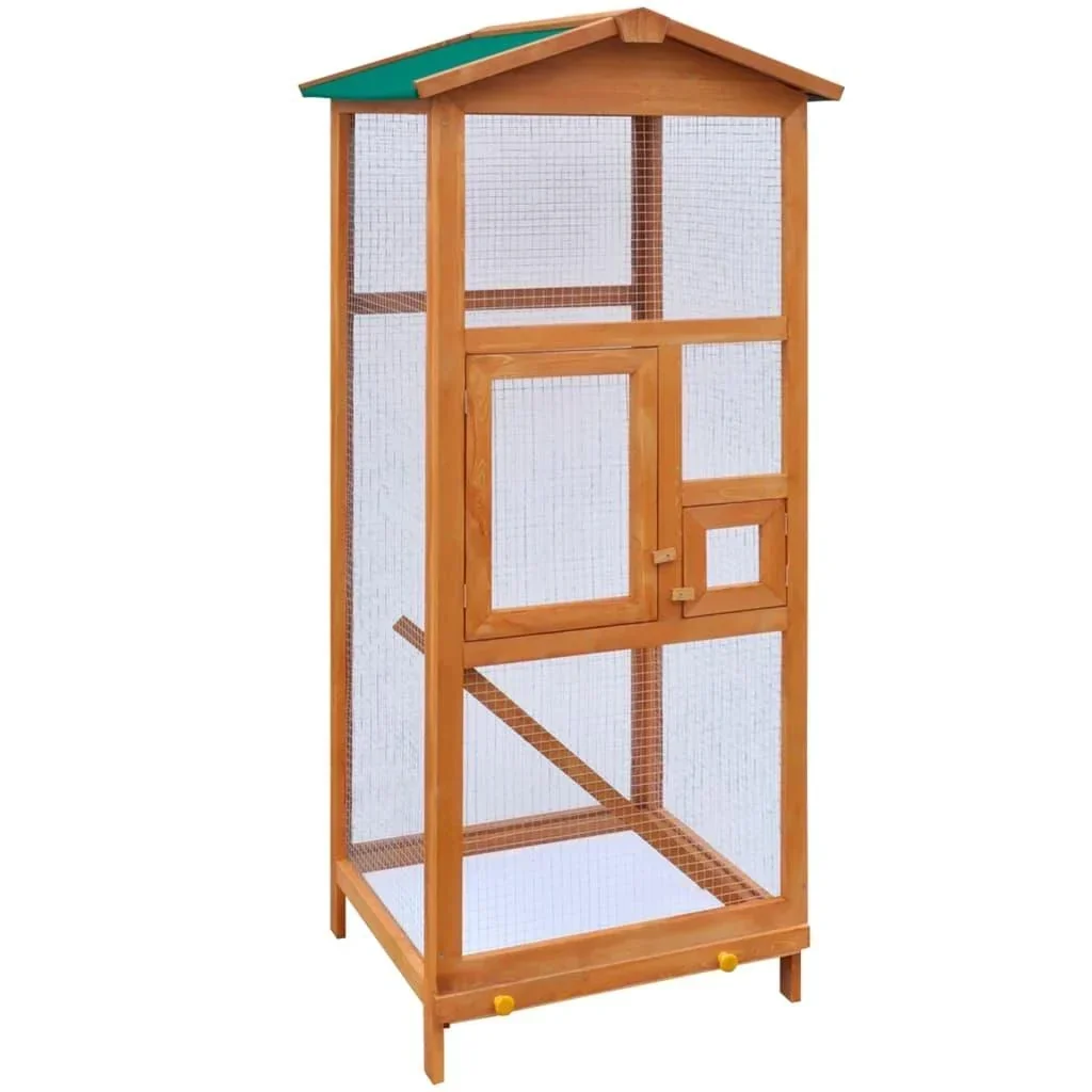 Vogelkäfig 65x63x165 cm Holz