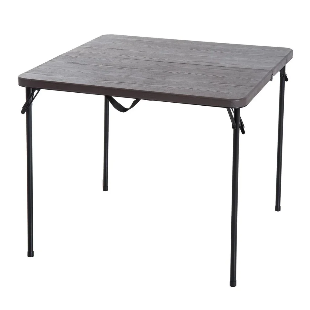 Faltbarer Campingtisch braun/schwarz