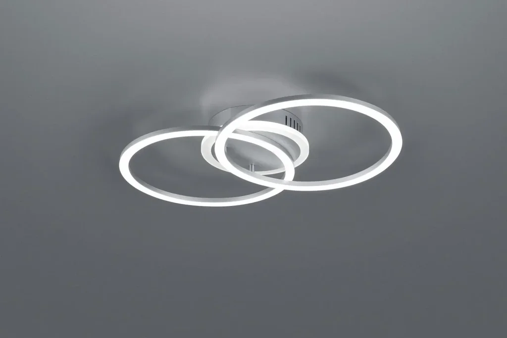 LED-Deckenleuchte VENIDA, 25 W, 3000K, 2600 lm, Switch-Dimmer, titanfarbig, Acryl weiß