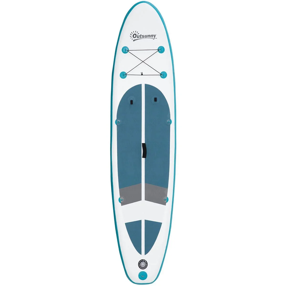 SUP Board mit viel Zubehör Weiß+Blau+Grau 320 x 76 x 15 cm