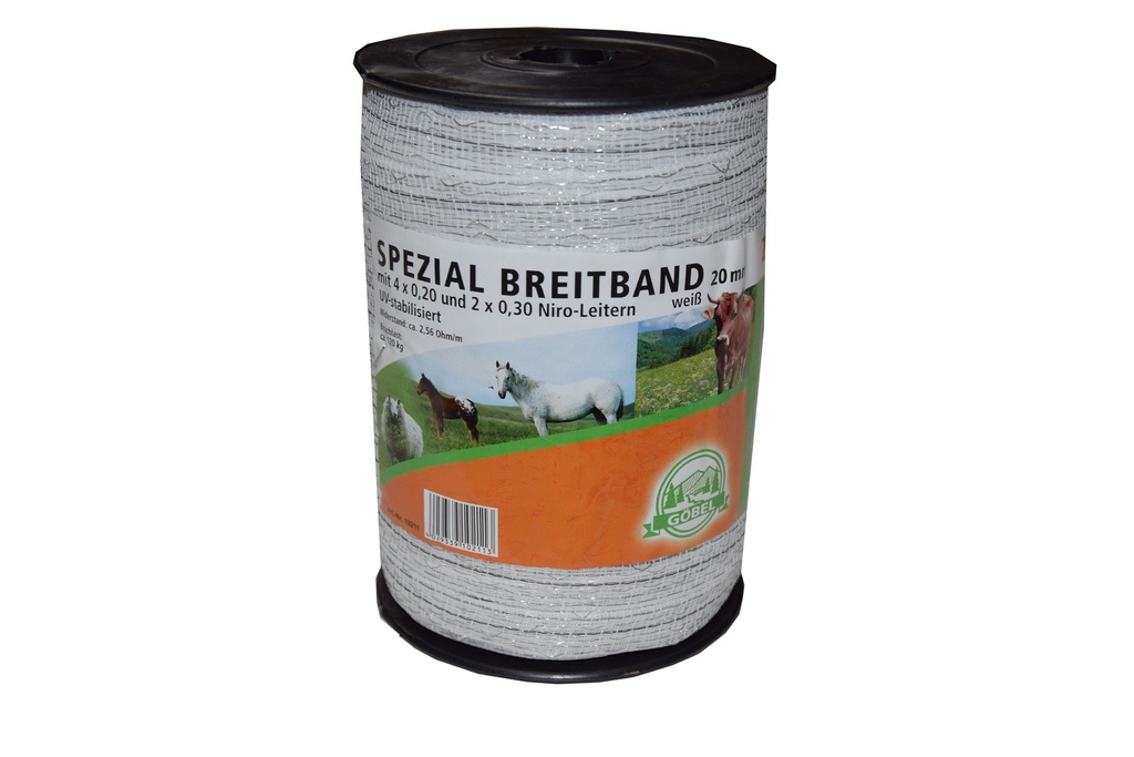 Spezial-Breitband 20mm 200m 2x0,30+4x0,20Niro weiß
