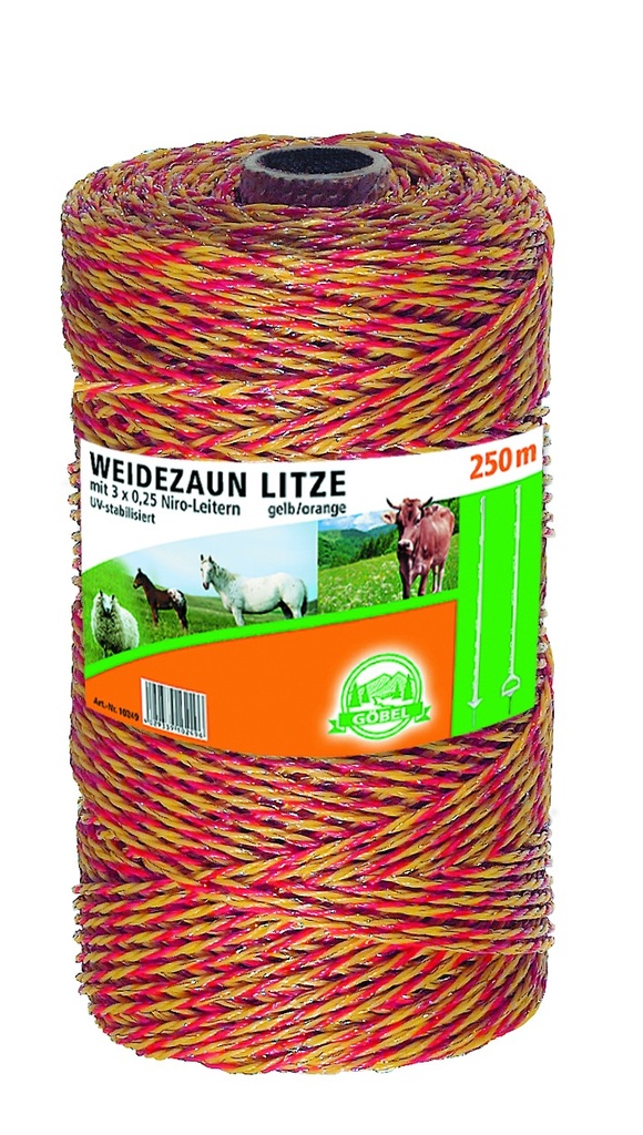 Jumbo-Kunststofflitze 250m 3 x 0,25 Niro g/o