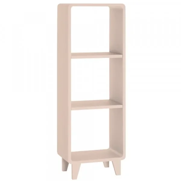 Laurette schmales Bücherregal Millefeuille, Farbe: Rose poudre