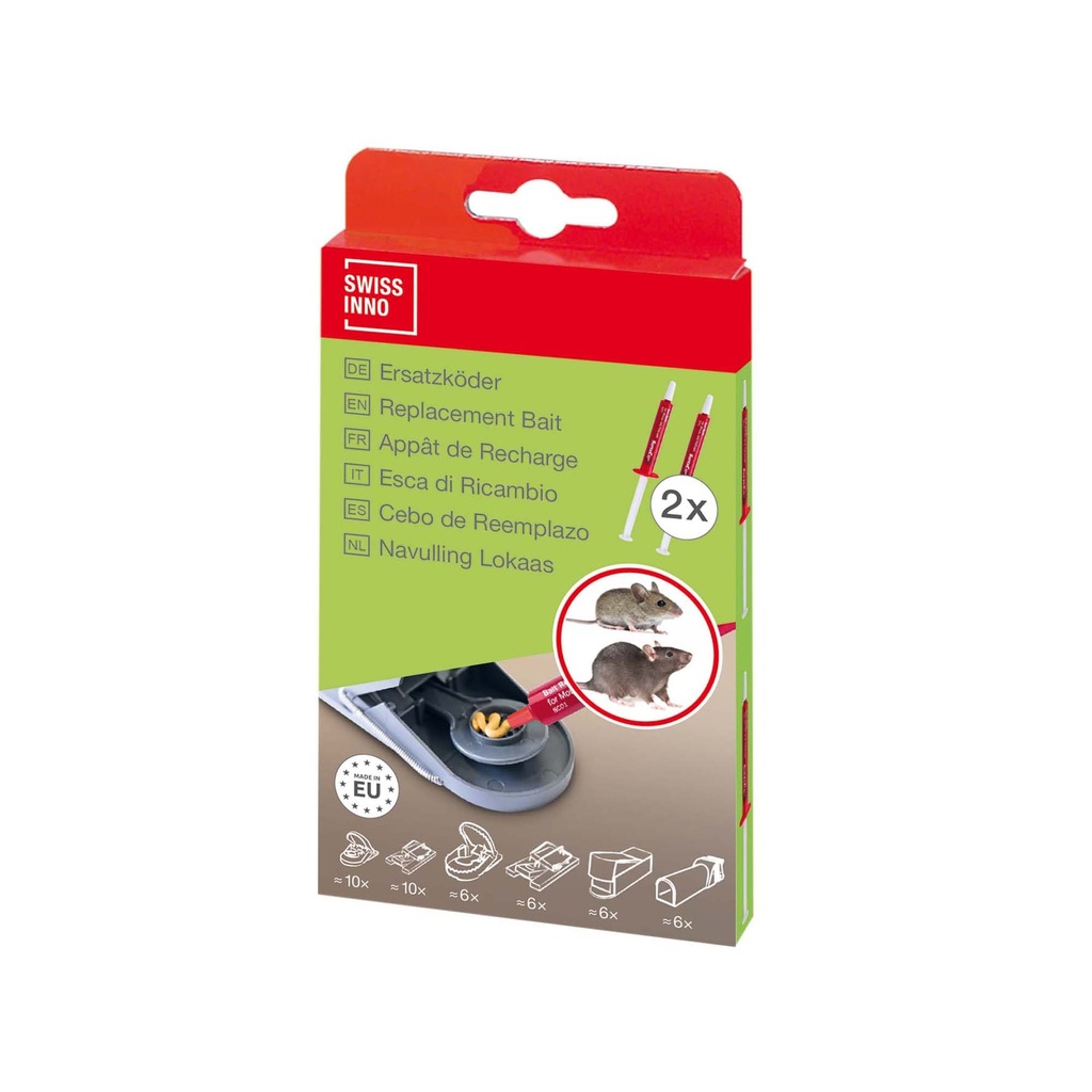 SWISSINNO Ersatzköder für SuperCat Pro, 2 Spritzen je 3 g