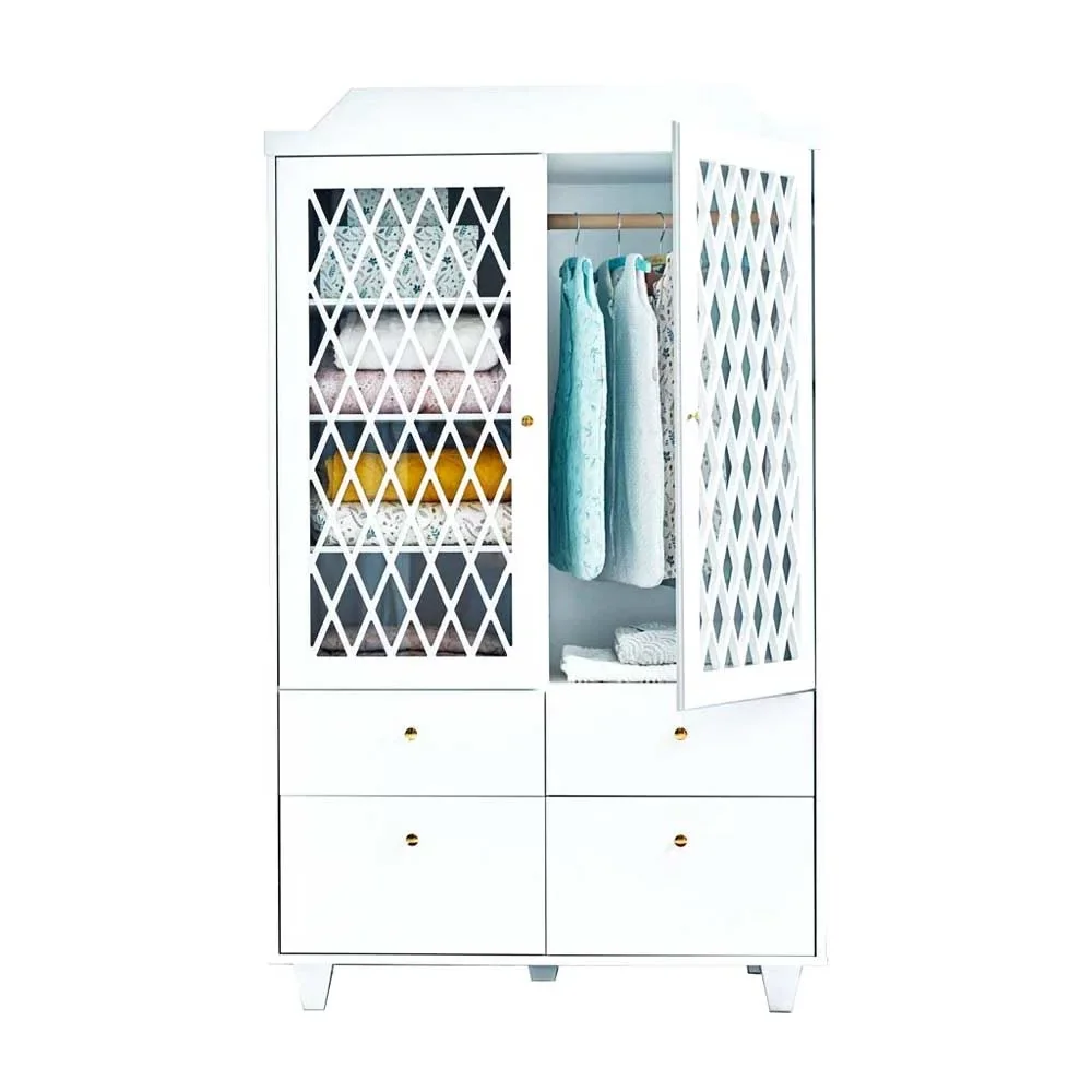 Cam Cam Harlequin Kleiderschrank 2-türig weiss
